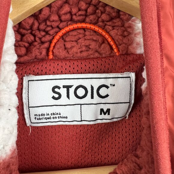 Stoic MTN High Pile Fleece Full Zip Jacket Size M Checkerboard Sherpa Gorpcore - Picture 5 of 10